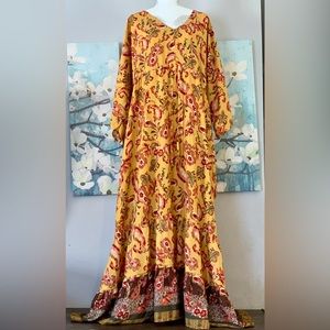 CATO Plus Size Yellow Maxi Dress